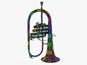 Brass Bell Flugelhorn 3D Model
