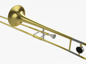 Brass Bell Tenor Trombone 3D Model