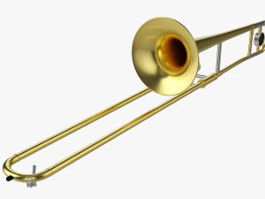 Brass Bell Tenor Trombone 3D Model