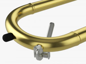Brass Bell Tenor Trombone 3D Model
