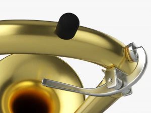 Brass Bell Tenor Trombone 3D Model