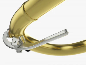 Brass Bell Tenor Trombone 3D Model