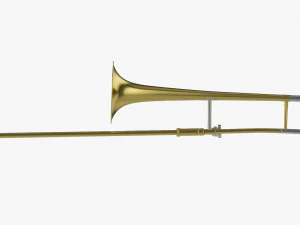 Brass Bell Tenor Trombone 3D Model