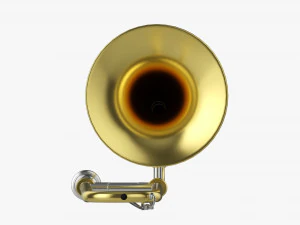 Brass Bell Tenor Trombone 3D Model