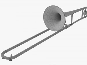 Brass Bell Tenor Trombone 3D Model