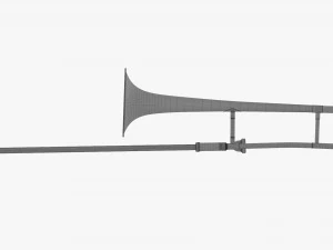 Brass Bell Tenor Trombone 3D Model