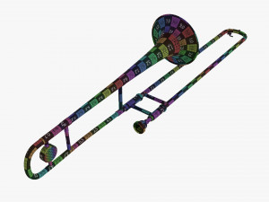 Brass Bell Tenor Trombone 3D 모델