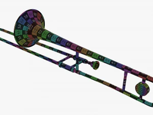 Brass Bell Tenor Trombone 3D Model