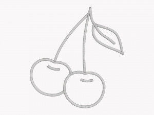 Cherry Neon Sign Model 3D