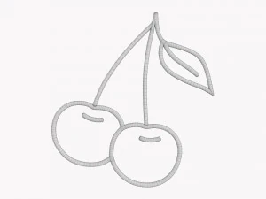 Insegna al neon di ciliegia Modello 3D