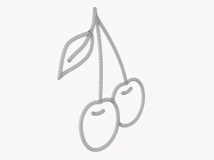 Insegna al neon di ciliegia Modello 3D