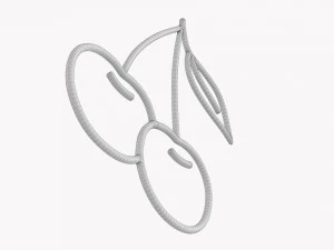 Insegna al neon di ciliegia Modello 3D