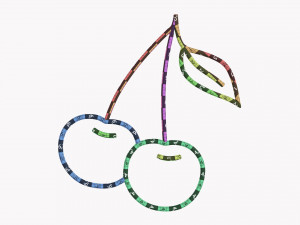 Cherry Neon Sign Model 3D