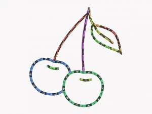 Insegna al neon di ciliegia Modello 3D