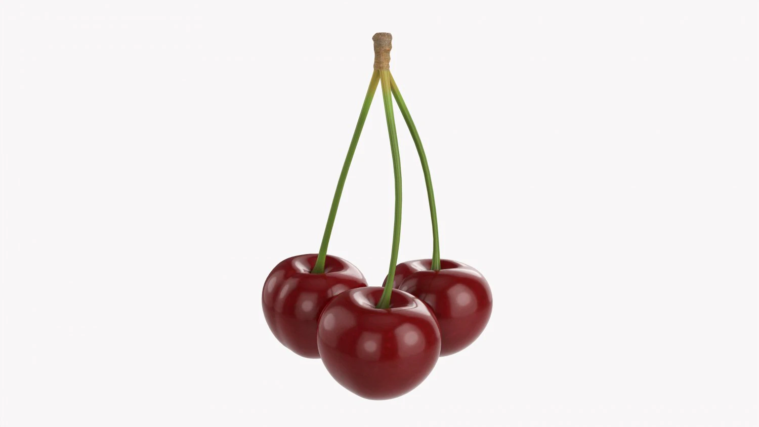 Cherry Triple 3D Model .c4d .max .obj .3ds .fbx .stl .blend
