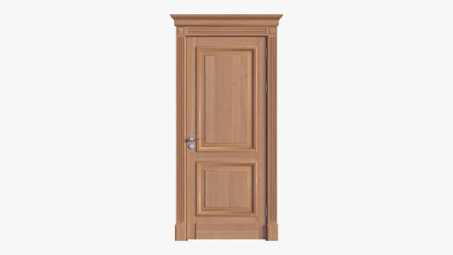 Classic Door 03 3D Model .c4d .max .obj .3ds .fbx .stl .blend 