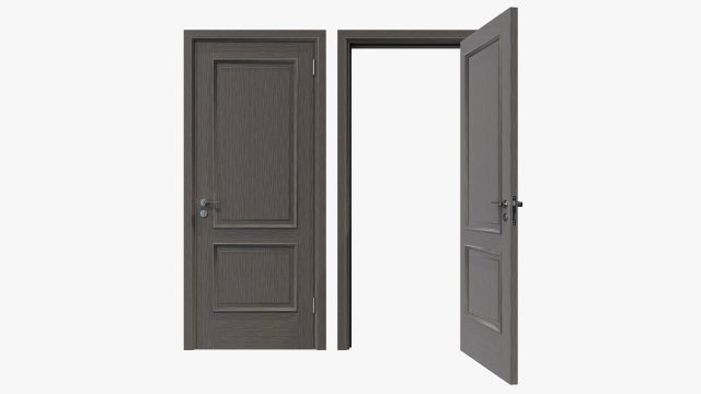 Classic Door 05 Closed Opened 3D मॉडल .c4d .max .obj .3ds .fbx .stl .blend 