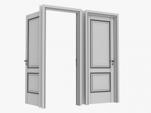Classic Door 05 Closed Opened 3D मॉडल
