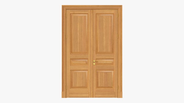 Classic Door 09 Double Modelo 3D .c4d .max .obj .3ds .fbx .stl .blend 