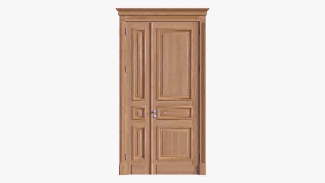 Classic Door Double 01 Modelo 3D .c4d .max .obj .3ds .fbx .stl .blend 