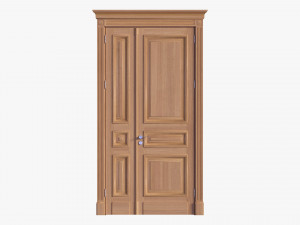 Classic Door Double 01 3D Model