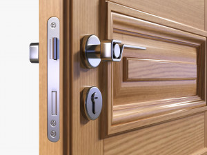 Classic Door Double 01 Modelo 3D