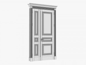 Classic Door Double 01 Modelo 3D