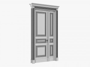 Classic Door Double 01 Modelo 3D