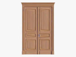 Porta Cl&aacute;ssica Dupla 02 Modelo 3D
