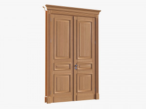 Classic Door Double 02 3D Model