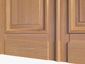 Classic Door Double 02 3D Model