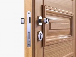Classic Door Double 02 3D Model