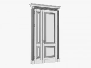 Classic Door Double 03 3D Model