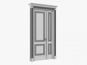 Classic Door Double 03 3D Model