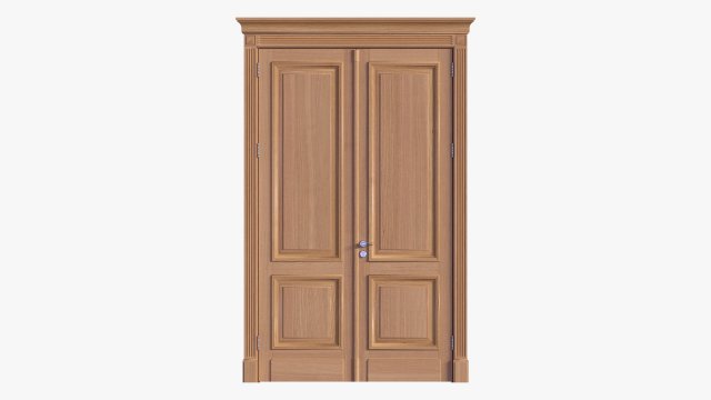 Classic Door Double 04 3D 모델 .c4d .max .obj .3ds .fbx .stl .blend 