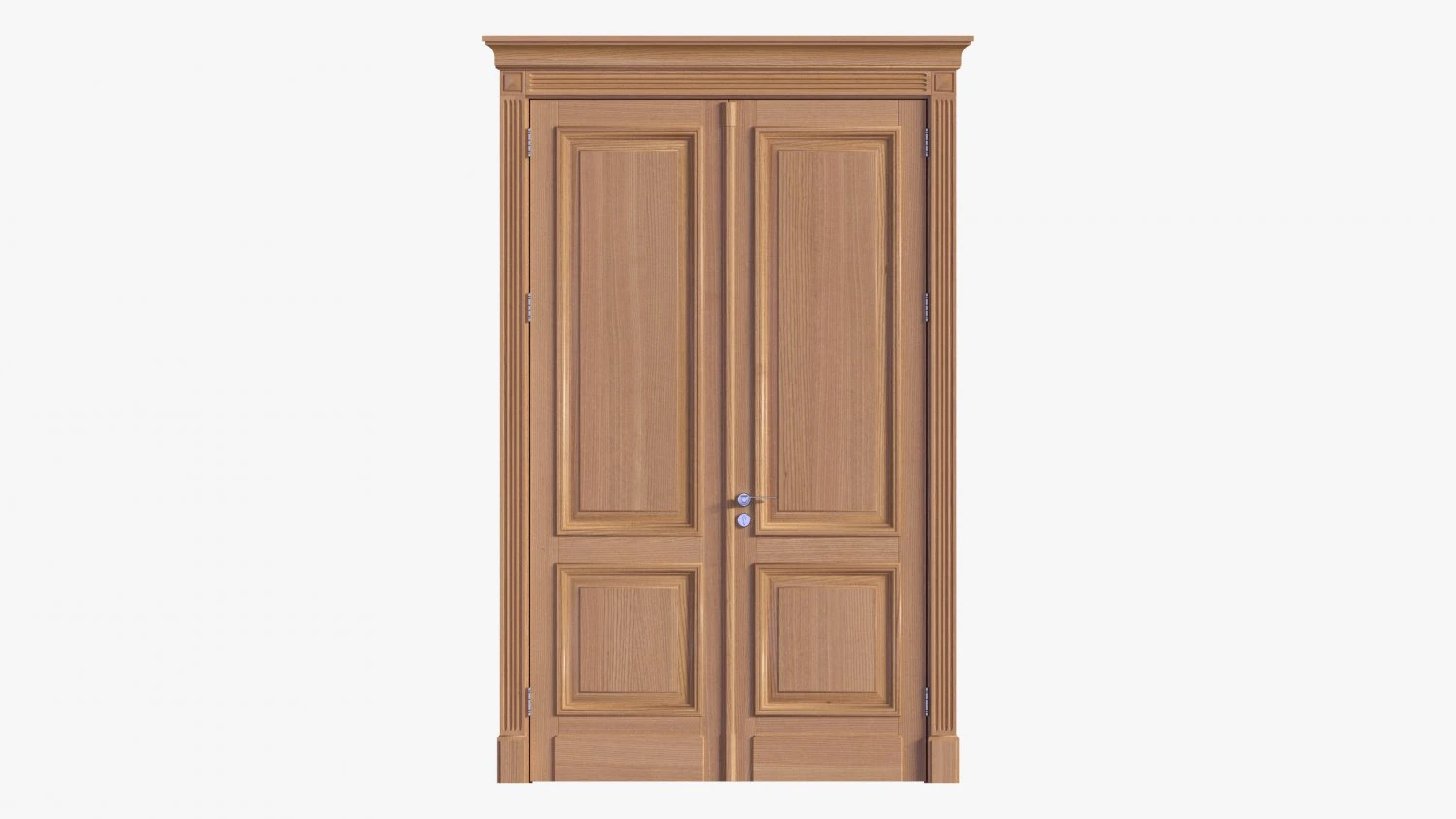 Classic Door Double 04 3D Model .c4d .max .obj .3ds .fbx .stl .blend 