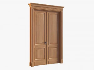 Classic Door Double 04 3D Model