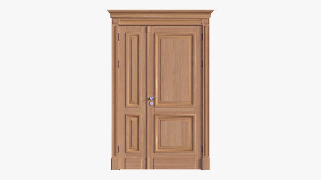 Classic Door Double 05 Modelo 3D .c4d .max .obj .3ds .fbx .stl .blend 