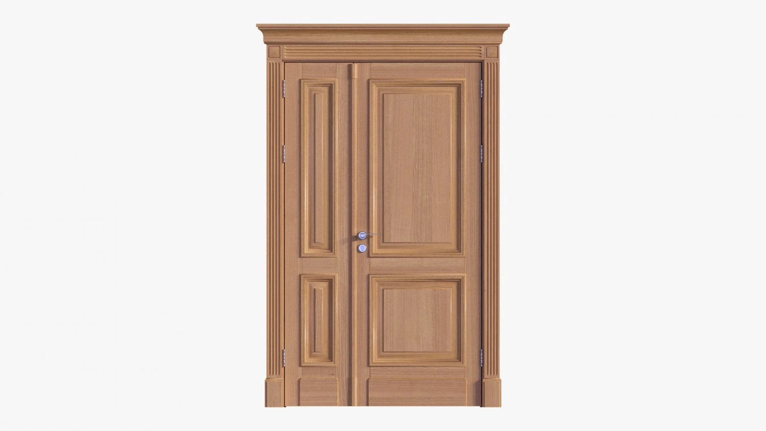 Classic Door Double 05 3D Model .c4d .max .obj .3ds .fbx .stl .blend 