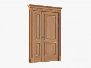 Classic Door Double 05 3D Model