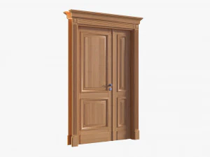 Classic Door Double 05 3D Model