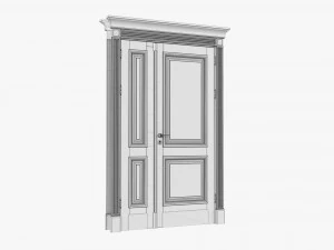 Classic Door Double 05 3D Model