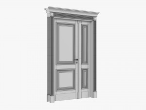 Classic Door Double 05 Modelo 3D