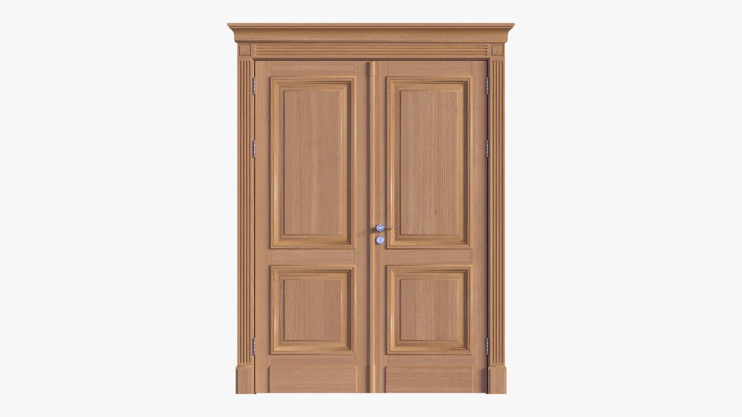 Classic Door Double 06 3D Model .c4d .max .obj .3ds .fbx .stl .blend 