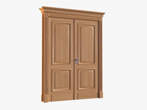 Classic Door Double 06 3D Model
