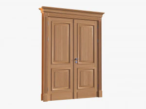 Classic Door Double 06 3D Model