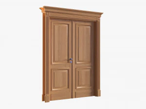 Classic Door Double 06 3D Model