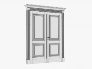 Classic Door Double 06 3D Model