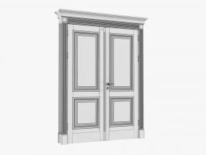 Classic Door Double 06 3D Model
