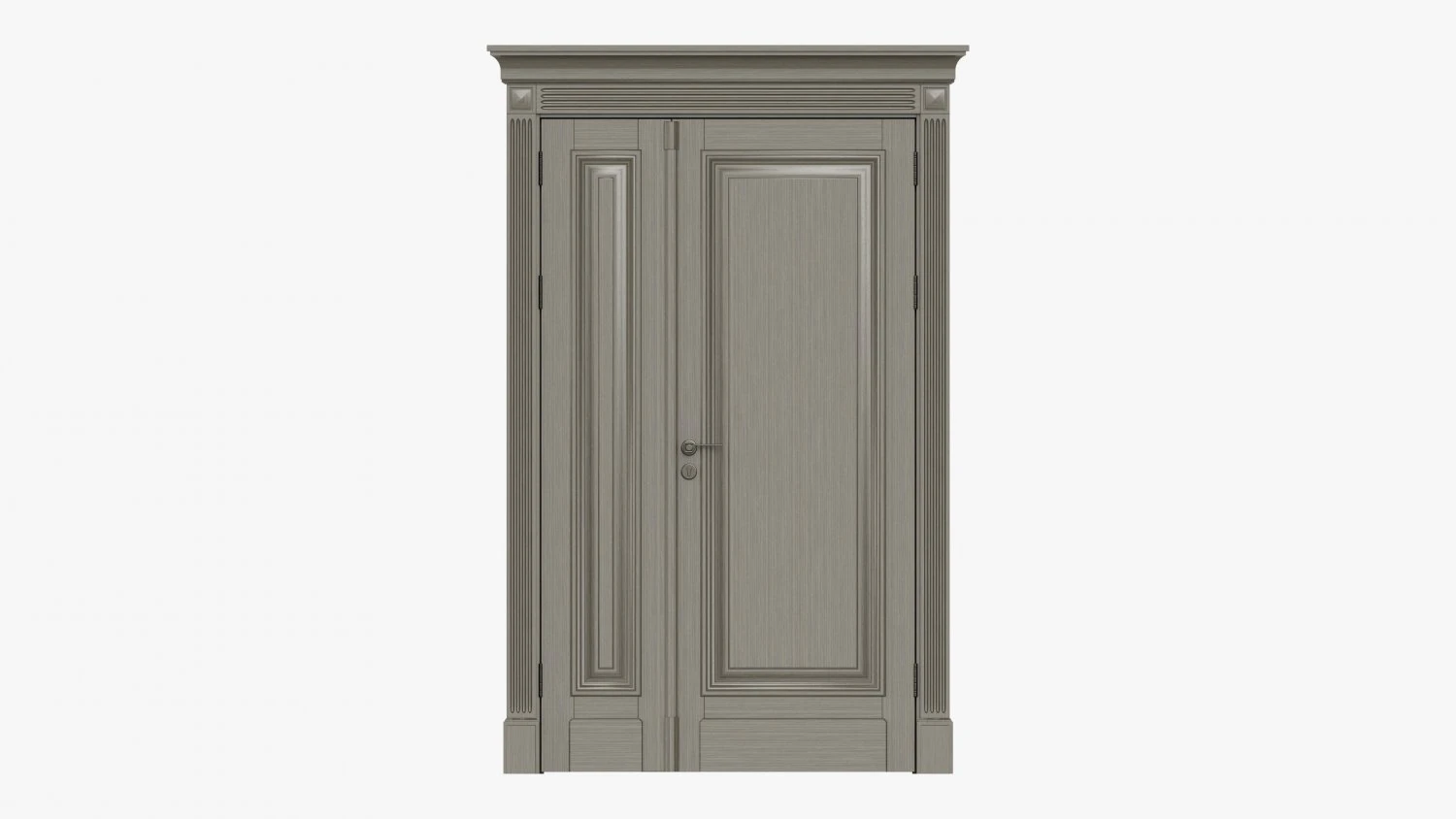 Classic Door Double 07 3D Model .c4d .max .obj .3ds .fbx .stl .blend 